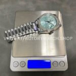 QF Factory Counterweight Rolex Day-Date 228396TBR-0002 40mm Full Platinum Baguette Diamond Blue Dial