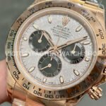 QF Factory Counterweight Rolex Daytona 116505-0014 40mm Full Rose Gold Meteorite Silver Dial