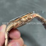 QF Factory Counterweight Rolex Daytona 116505-0014 40mm Full Rose Gold Meteorite Silver Dial