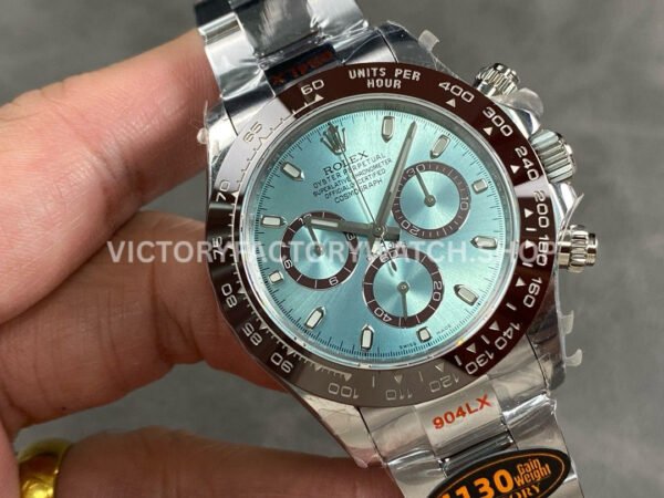 QF Factory Counterweight Rolex Daytona 116506-0001 40mm Full Platinum Ice Blue Dial