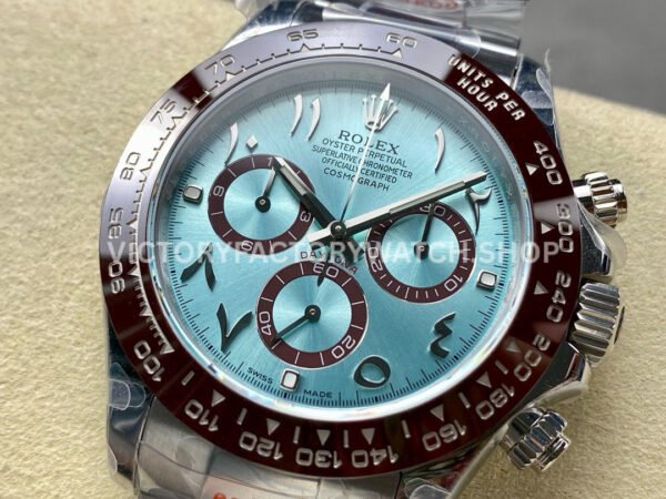 QF Factory Counterweight Rolex Daytona 116506-0004 40mm Full Platinum Ice Blue Dial