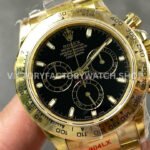 QF Factory Counterweight  Rolex Daytona 116508-0004 40mm Full Yellow Gold Black Dial