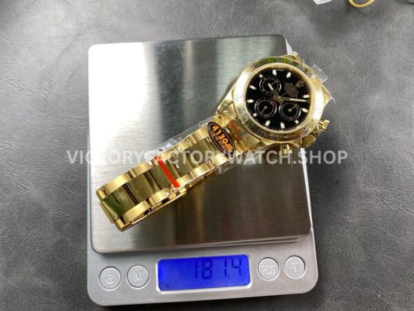 QF Factory Counterweight  Rolex Daytona 116508-0004 40mm Full Yellow Gold Black Dial