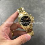 QF Factory Counterweight  Rolex Daytona 116508-0004 40mm Full Yellow Gold Black Dial