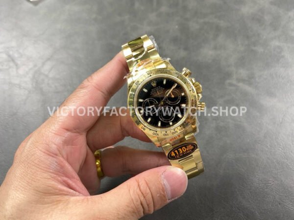 QF Factory Counterweight  Rolex Daytona 116508-0004 40mm Full Yellow Gold Black Dial