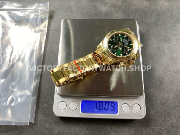 QF Factory Counterweight Rolex Daytona 116508-0013 40mm Full Yellow Gold Green Dial