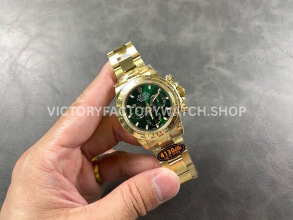 QF Factory Counterweight Rolex Daytona 116508-0013 40mm Full Yellow Gold Green Dial