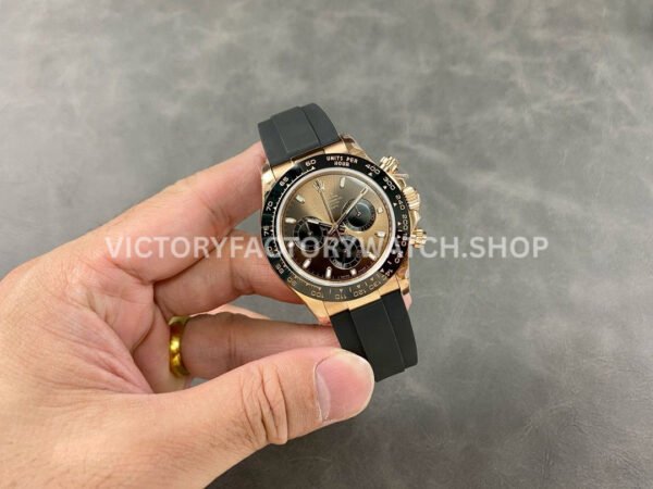 QF Factory Counterweight Rolex Daytona 116515LN-0041 40mm Rose Gold Oysterflex Brown Dial