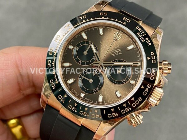 QF Factory Counterweight Rolex Daytona 116515LN-0041 40mm Rose Gold Oysterflex Brown Dial