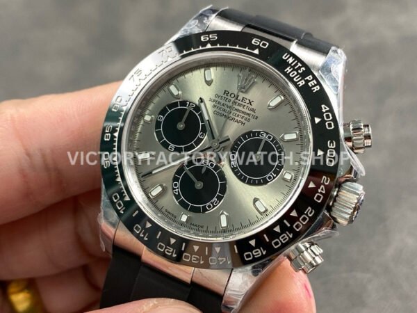 QF Factory Counterweight Rolex Daytona 116519LN-0027 40mm White Gold Oysterflex Grey Dial (1) QF Factory Counterweight Rolex Daytona 116519LN-0027 40mm White Gold Oysterflex Grey Dial