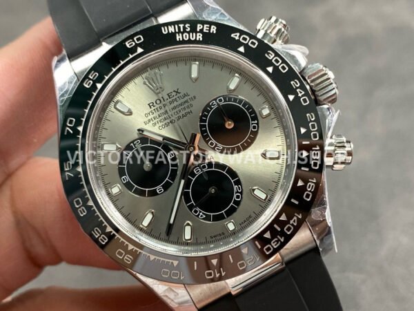QF Factory Counterweight Rolex Daytona 116519LN-0027 40mm White Gold Oysterflex Grey Dial (3) QF Factory Counterweight Rolex Daytona 116519LN-0027 40mm White Gold Oysterflex Grey Dial