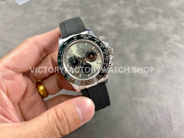QF Factory Counterweight Rolex Daytona 116519LN-0027 40mm White Gold Oysterflex Grey Dial (6) QF Factory Counterweight Rolex Daytona 116519LN-0027 40mm White Gold Oysterflex Grey Dial
