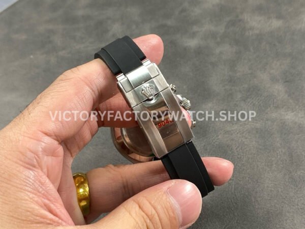 QF Factory Counterweight Rolex Daytona 116519LN-0027 40mm White Gold Oysterflex Grey Dial (8) QF Factory Counterweight Rolex Daytona 116519LN-0027 40mm White Gold Oysterflex Grey Dial