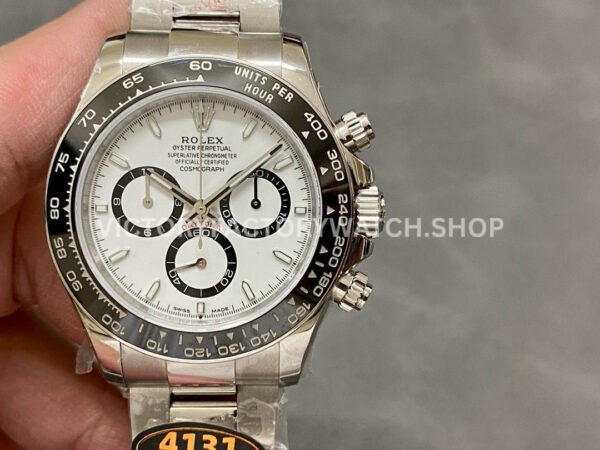QF Factory Counterweight Rolex Daytona 126500LN-0001 40mm Full 904L White Dial (2) QF Factory Rolex Daytona 126500LN super clone