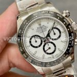 QF Factory Counterweight Rolex Daytona 126500LN-0001 40mm Full 904L White Dial (9) QF Factory Rolex Daytona 126500LN-0001 40mm Full 904L White Dial