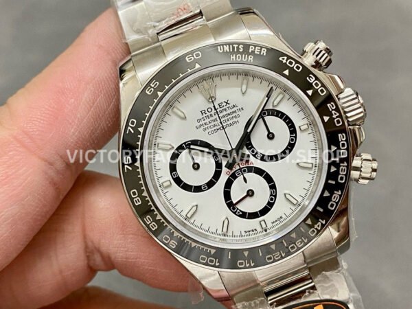 QF Factory Counterweight Rolex Daytona 126500LN-0001 40mm Full 904L White Dial (9) QF Factory Rolex Daytona 126500LN-0001 40mm Full 904L White Dial