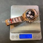 QF Factory Counterweight Rolex Daytona 126505-0002 40mm Full Rose Gold Diamond Black Dial
