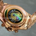 QF Factory Counterweight Rolex Daytona 126505-0002 40mm Full Rose Gold Diamond Black Dial