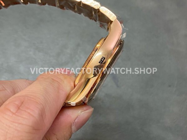 QF Factory Counterweight Rolex Daytona 126505-0002 40mm Full Rose Gold Diamond Black Dial