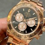 QF Factory Counterweight Rolex Daytona 126505-0004 40mm Full Rose Gold Black Dial