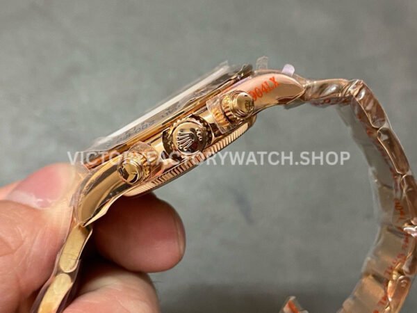 QF Factory Counterweight Rolex Daytona 126505-0004 40mm Full Rose Gold Black Dial