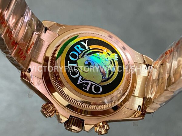 QF Factory Counterweight Rolex Daytona 126505-0004 40mm Full Rose Gold Black Dial