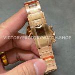 QF Factory Counterweight Rolex Daytona 126505-0004 40mm Full Rose Gold Black Dial