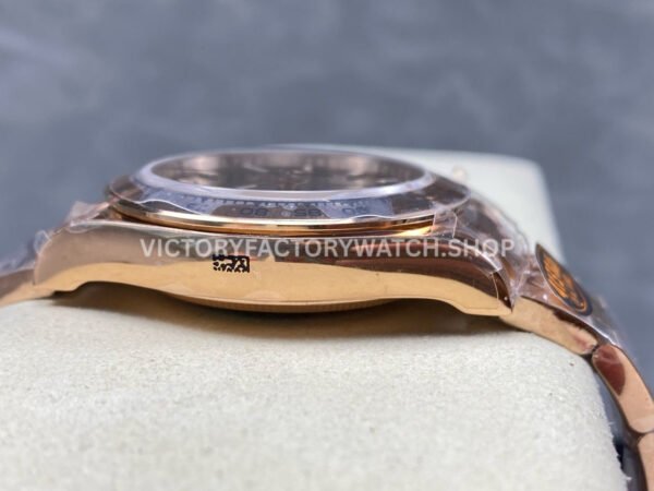 QF Factory Counterweight Rolex Daytona 126505-0005 40mm Full Rose Gold Chocolate Brown Dial