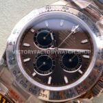 QF Factory Counterweight Rolex Daytona 126505-0005 40mm Full Rose Gold Chocolate Brown Dial
