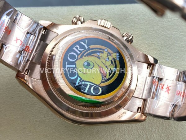 QF Factory Counterweight Rolex Daytona 126505-0005 40mm Full Rose Gold Chocolate Brown Dial