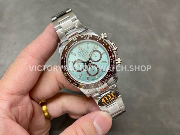 QF Factory Counterweight Rolex Daytona 126506-0002 40mm Full Platinum Baguette Diamond Sky Blue Dial (3) QF Factory Counterweight Rolex Daytona 126506-0002 40mm Full Platinum Baguette Diamond Sky Blue Dial