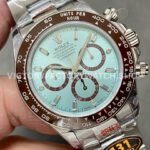 QF Factory Counterweight Rolex Daytona 126506-0002 40mm Full Platinum Baguette Diamond Sky Blue Dial (7) QF Factory Counterweight Rolex Daytona 126506-0002 40mm Full Platinum Baguette Diamond Sky Blue Dial