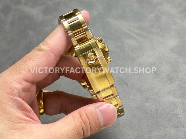 QF Factory Counterweight Rolex Daytona 126508-0001 40mm Full Yellow Gold White Dial