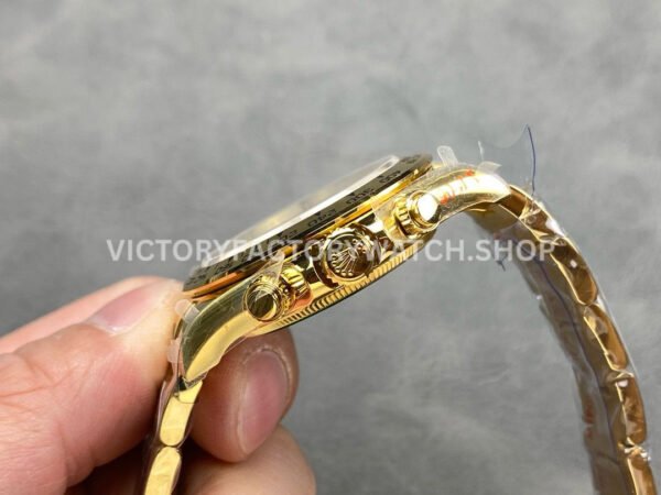 QF Factory Counterweight Rolex Daytona 126508-0001 40mm Full Yellow Gold White Dial