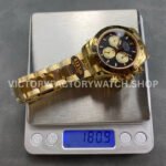 QF Factory Counterweight Rolex Daytona 126508-0002 40mm Full Yellow Gold Champagne Eye Black Dial