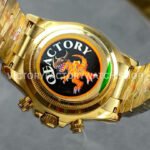 QF Factory Counterweight Rolex Daytona 126508-0002 40mm Full Yellow Gold Champagne Eye Black Dial