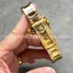 QF Factory Counterweight Rolex Daytona 126508-0002 40mm Full Yellow Gold Champagne Eye Black Dial