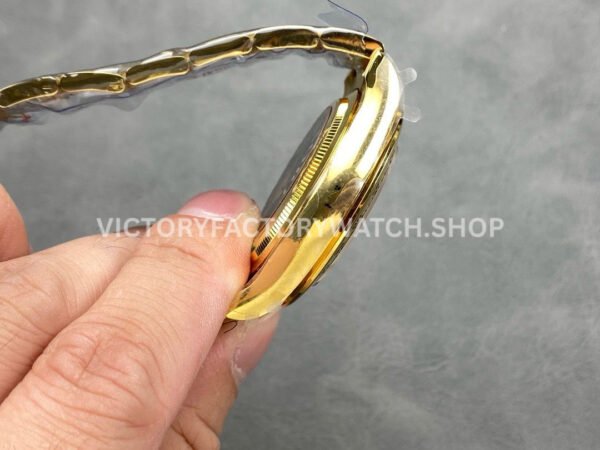 QF Factory Counterweight Rolex Daytona 126508-0002 40mm Full Yellow Gold Champagne Eye Black Dial