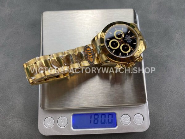 QF Factory Counterweight Rolex Daytona 126508-0004 40mm Full Yellow Gold Black Dial  Brand  Rolex