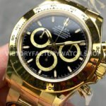 QF Factory Counterweight Rolex Daytona 126508-0004 40mm Full Yellow Gold Black Dial  Brand  Rolex