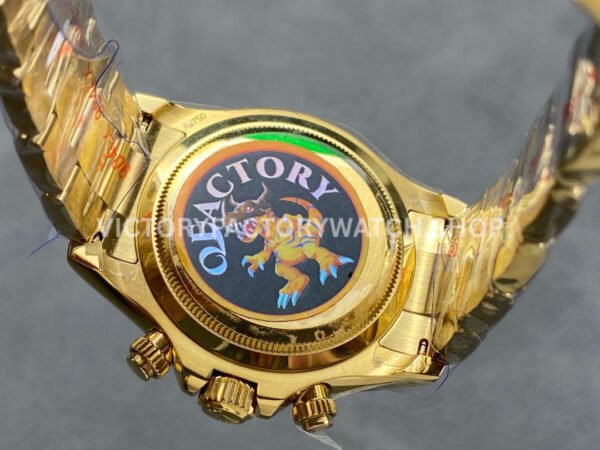 QF Factory Counterweight Rolex Daytona 126508-0004 40mm Full Yellow Gold Black Dial  Brand  Rolex