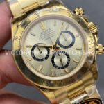 QF Factory Counterweight Rolex Daytona 126508-0005 40mm Full Yellow Gold Champagne Dial