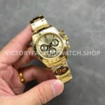 QF Factory Counterweight Rolex Daytona 126508-0005 40mm Full Yellow Gold Champagne Dial