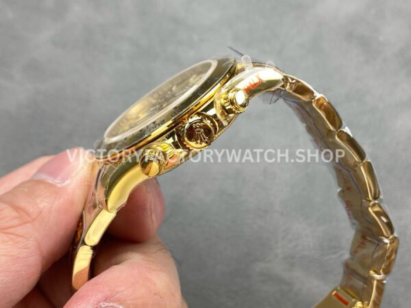 QF Factory Counterweight Rolex Daytona 126508-0005 40mm Full Yellow Gold Champagne Dial