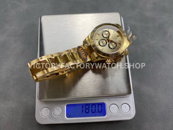 QF Factory Counterweight Rolex Daytona 126508-0005 40mm Full Yellow Gold Champagne Dial
