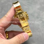 QF Factory Counterweight Rolex Daytona 126508-0006 40mm Full Yellow Gold Black Eye Champagne Dial