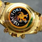 QF Factory Counterweight Rolex Daytona 126508-0006 40mm Full Yellow Gold Black Eye Champagne Dial