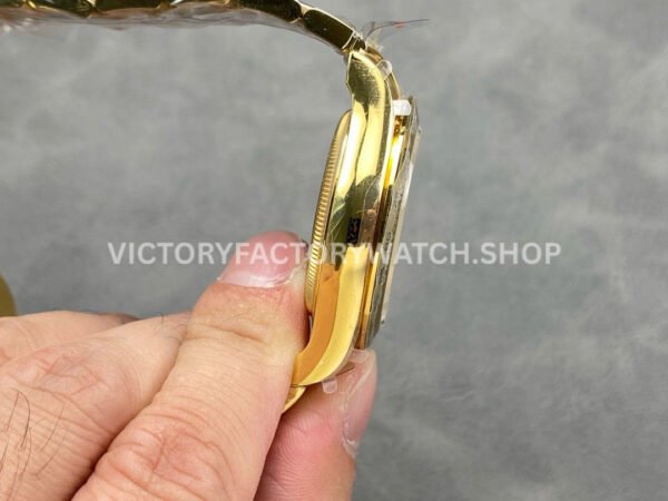 QF Factory Counterweight Rolex Daytona 126508-0006 40mm Full Yellow Gold Black Eye Champagne Dial