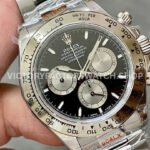 QF Factory Counterweight Rolex Daytona 126509-0001 40mm Full White Gold Black Dial