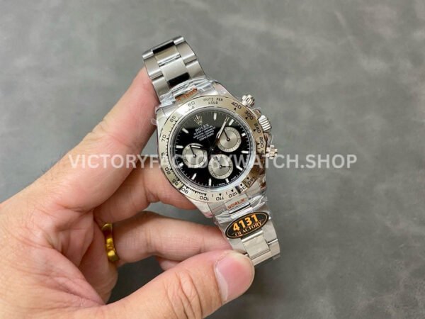 QF Factory Counterweight Rolex Daytona 126509-0001 40mm Full White Gold Black Dial